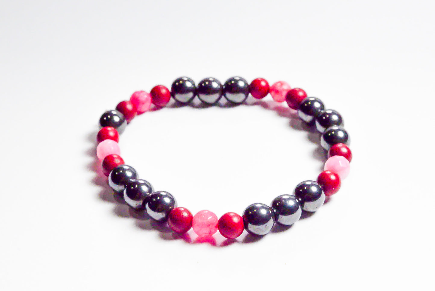 Pulseras Acerina Natural Con Coral Cuarzo Rosa