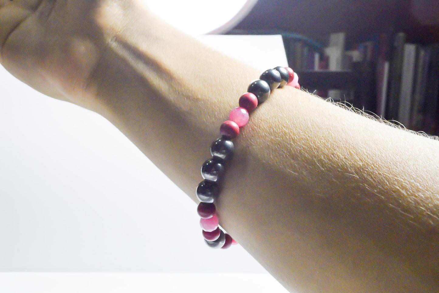Pulseras Acerina Natural Con Coral Cuarzo Rosa