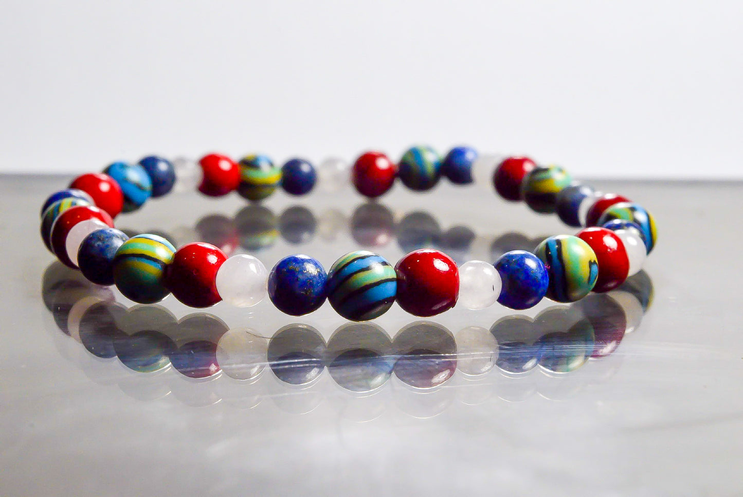 Pulsera Coral Lapislázuli Malaquita