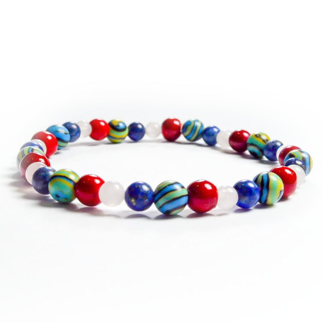 Pulsera Coral Lapislázuli Malaquita