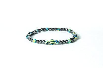 Pulseras Malaquita Acerina (2 piezas)